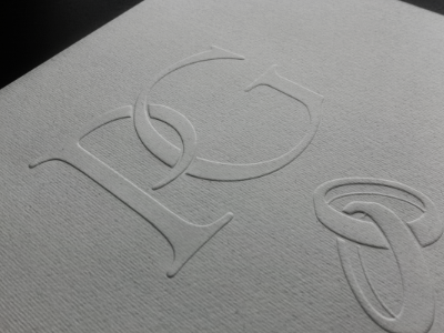 P&G LetterPress wedding letterpress logo