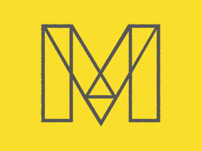 M geometric logo m rectangles