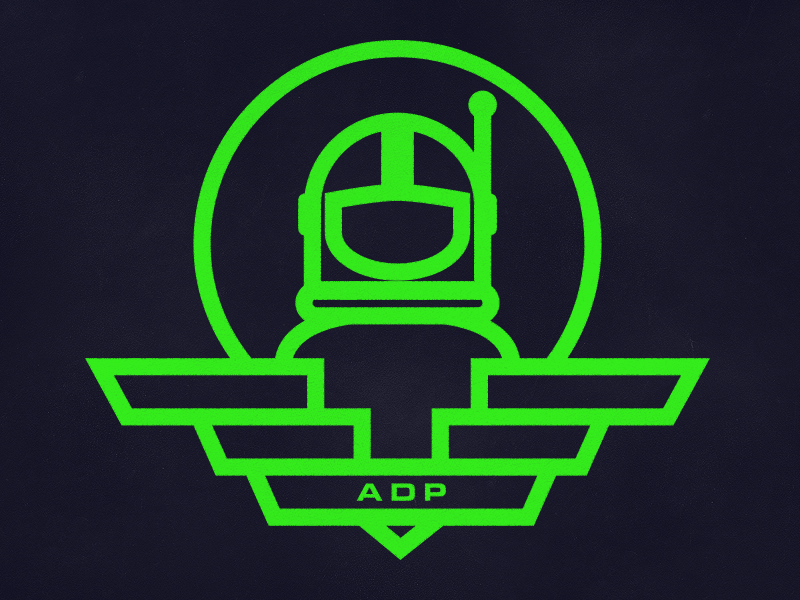 ADP spaceman wings insignia logo