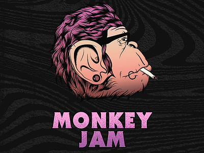 Monkey Jam apparel band design illustration jam monkey punk