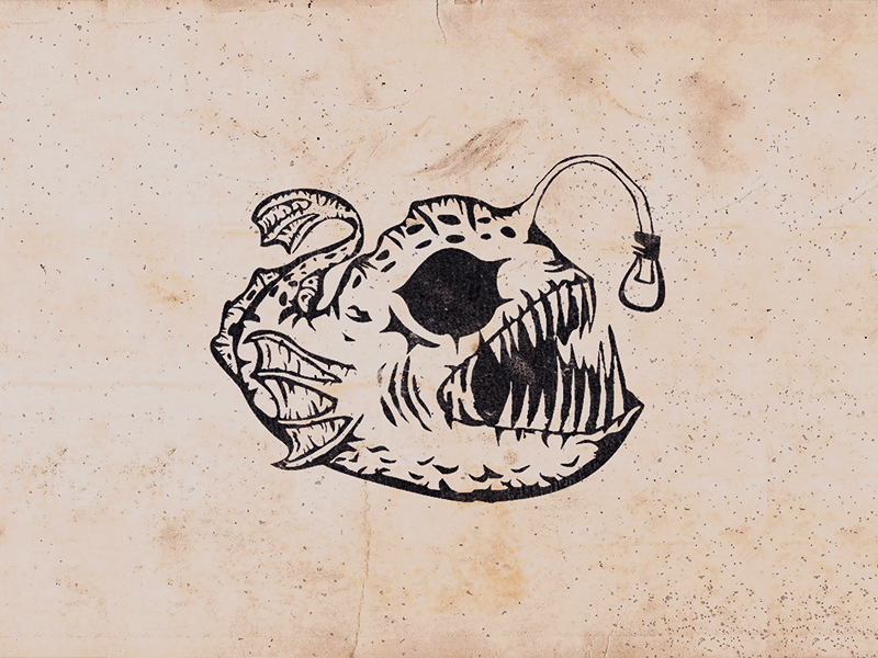 Abyssal Fish monster abyssal fish fish deep sea photoshop logo illustration