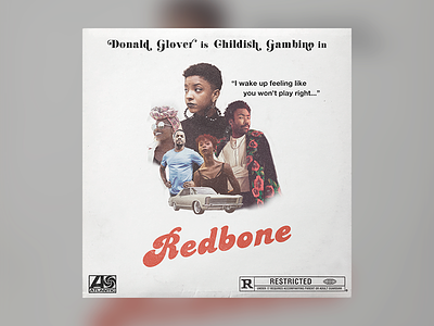 Childish Gambino - Redbone Alternative 70s album childish gambino cover photoshop retro vinyl