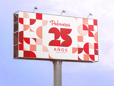 Palmares 25th 25th branding celebration geometric identity logodesign vector