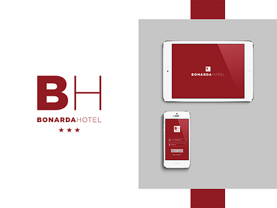 Bonarda Hotel - Logo branding desing hotel initals logo