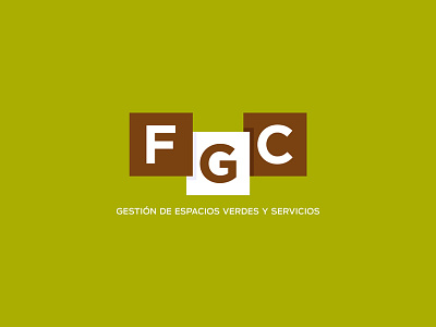 Logo for FGC Espacios Verdes company design gardens green grown initals initial logo logo