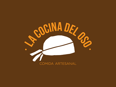 La Cocina del Oso cooker design draw food handmade identity logo logodesign orange