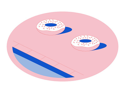 Cool Pool blue design doodle face fun illustration illustrator minimalism pink pool poolside summer
