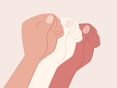 Resist Fists ai design doodle feminism fist illustrate neutrals pink pink tones resist smash the patriarchy vector