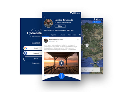 Fly Dreamers App appdesign design ui uidesign uxdesign