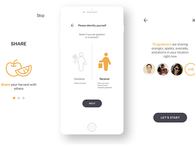 Harvest Swap UI/UX project garden interface mobile app mobileapp mobileapplication prototype social uidesign usability user research uxdesign uxui wireframe