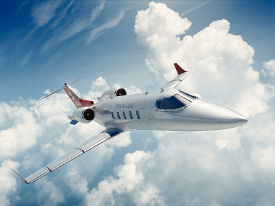 Private Jet Render 3d aircraft airplane aviation c4d cinema4d flying jet private jet render
