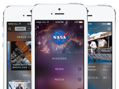 NASA App Redesign app clean concept flat ios iphone nasa redesign space ui ux