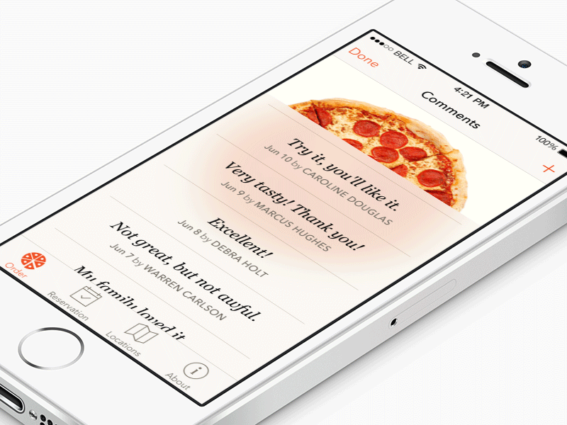 Mobile menu Design gif