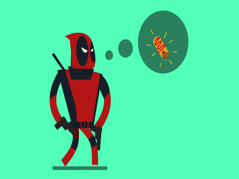 Deadpool Walking. 2d animation after effects animation deadpool motion motion graphics walk cycle