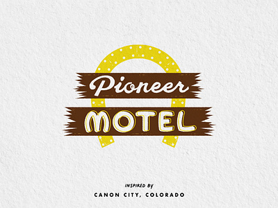 Pioneer Motel art graphic illustration print west western