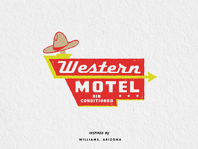Western Motel arizona art brand design graphic illustration logo motel print sign signs travel west western
