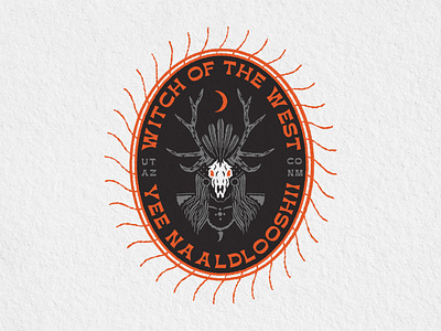 Yee Naaldlooshii art design graphic illustration indian logo native navajo print skull west western witch