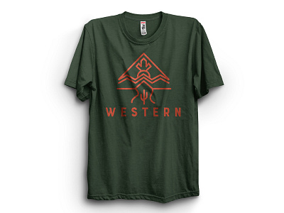 Western apparel cactus fashion graphic illustration t shirt tee western