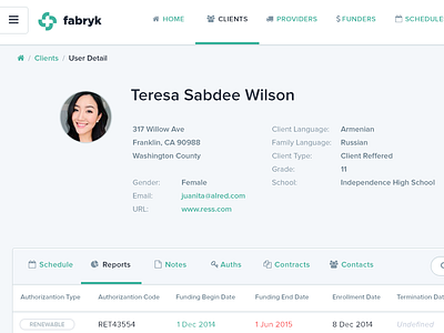 Fabryk bootstrap datatables fabryk medical profile ui ux