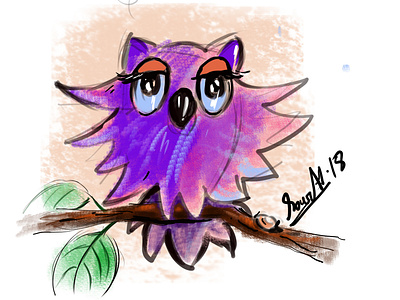 doodle character a4 paper adobe photoshop character characterdesign colorful concept design drawing illustraion owl paint quick sadness