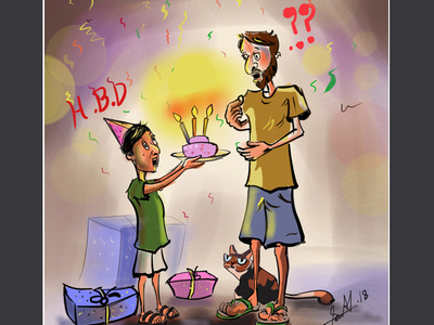 in my Birthday story illustration