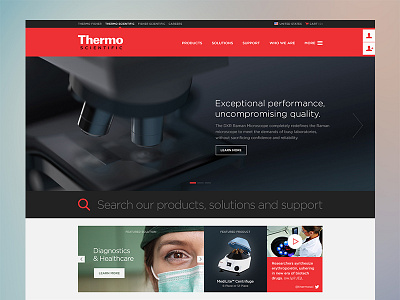 Home Sweet Home concept flat gotham home homepage page thermo fisher scientific thermo scientific