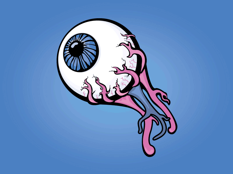 Eyeball Illustration GIF eyeball gif halloween illustration neotraditional