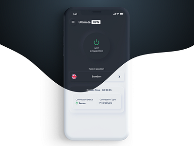 Ultimate VPN app connection design internet ui ux vpn vpn app