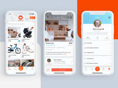 Markid apiko design ecommerce minimal mobile profile ui ui ux ux