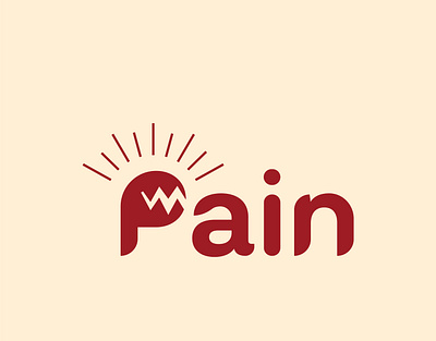 The name of "Pain". design flat icon design illustration illustrator logo type typography vector website