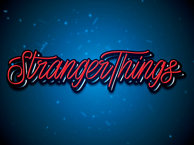 Stranger Things branding hand letter illustrator lettering logo stranger things