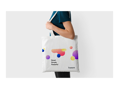 Franpos — Totebag bag brand brand design brand identity branding colors design identity logo metaballs tagline totebag