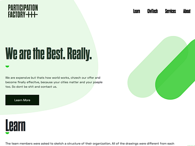 Homepage Redesign for Participation Factory adobe xd design startup
