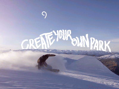 Winter campaign mograph graphic motion skiing snowboarding tracking typography wiggle