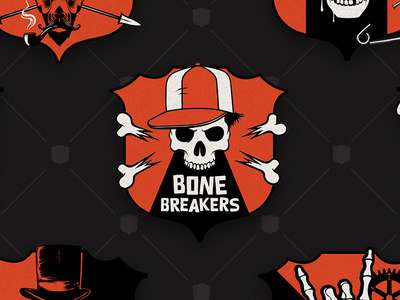 Team Patches for local beer launch auckland bone breakers deer stalkers design graphic design hoodlums illustration logo macs macs beer macs the ripper misfits miss conduct patch patches skull and crossbones skullbones steampunks vector vipers