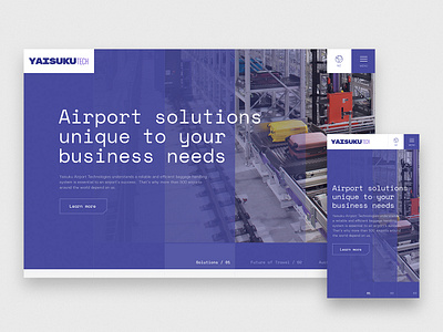 Website concept for airport logistics company