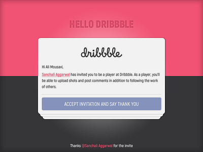 Hello Dribbble