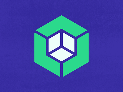 Cube + Connection | Logo Concept | 006 006 blue bold branding concept connection cube dimension geometric green icon illusion logo logos matt sullivan texture violet white