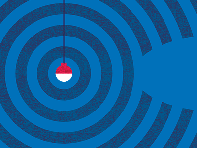 Catch & Release | Posters For Parks 2020 | Detail 1 2020 blue circles design detail fishing geometric grid grit illustration matt outdoors parks poster poster art poster design posters red rough texture