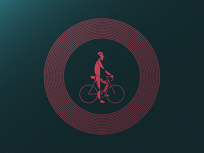 Stop, Rider! - Artcrank '18 Asset 1 of 3 bike cyclist foil illustration line matt minnesota rider stop sullivan