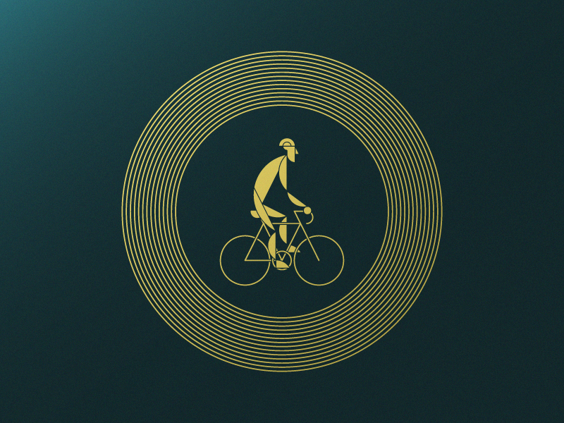 Caution, Rider! - Artcrank '18 Asset 2 of 3 light stop caution rider minnesota sullivan matt line illustration foil cyclist bike