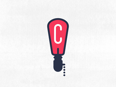 C + Lamp | Logo Concept | 002 002 blue bulb c concept lamp light logo matt red sans serif sullivan white