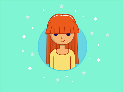 Ginger Girl animation character character design design illustration vector