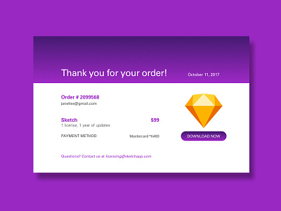 Daily UI #017 dailyui sketch ecommerce email invoice receipt
