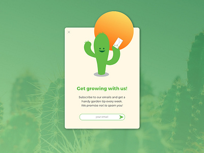 Daily UI #026 dailyui email gardening plants subscribe uidesign uxdesign