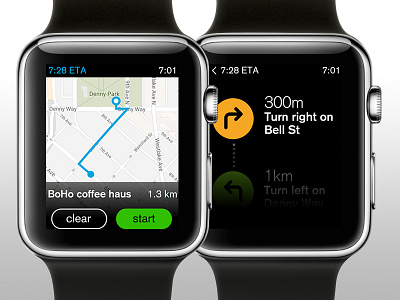 Daily UI #029 apple applewatch dailyui directions map smartwatch