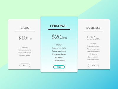 Daily UI #030 cards dailyui pricing uidesign uxdesign