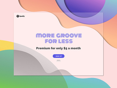 Daily UI #036 dailyui musicpromo promotion specialoffer spotify uidesign uxdesign