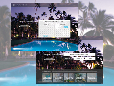 Daily UI #038 booking calendar dailyui hotel reservation uidesign uxdesign