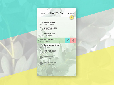 Daily UI #042 dailyui listui mobilelist todo todolist uidesign uxdesign